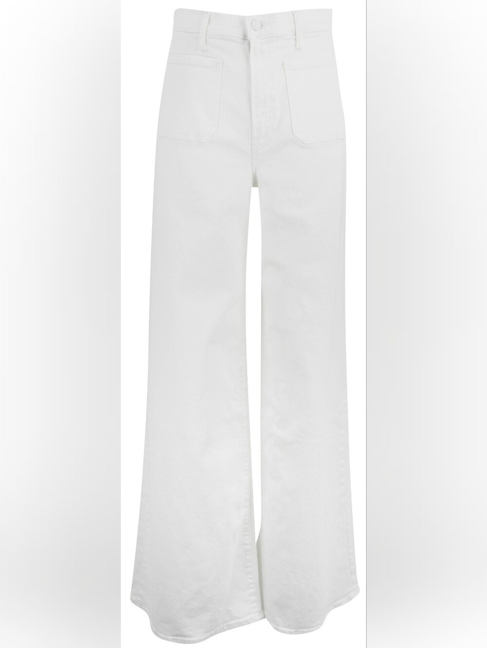 Mother Patch Pockets Undercover Sneak White Flare Jeans